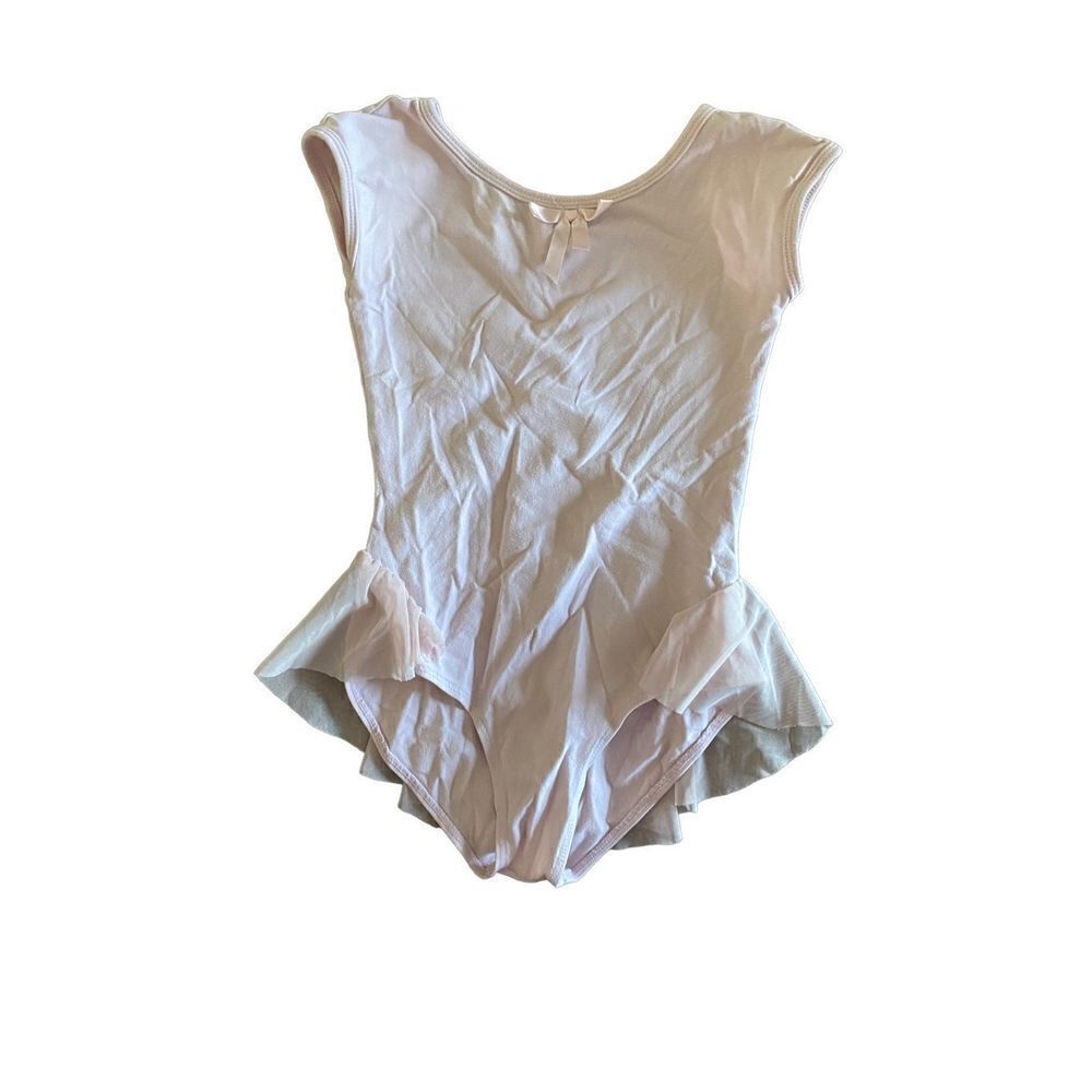 Mdnmd girls pink sheer skirted leotard dance ballet size 8